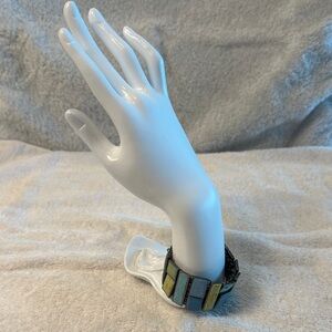 Jilzarah Polymer Blue and Green Tones Adjustable Bracelet